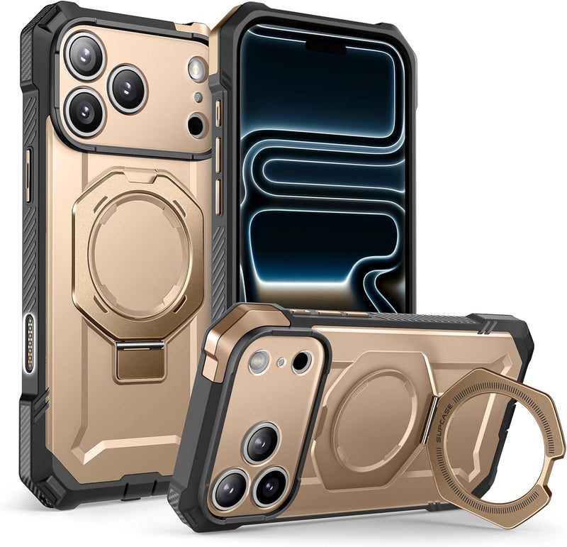 SupCase for iPhone 17 Pro Max Case with Kickstand (Unicorn Beetle Grip), [Camera Control Cover] [Compatible with MagSafe] [Military-Grade Drop Protection] Heavy Duty Magnetic Phone Case, Desert - Image 1